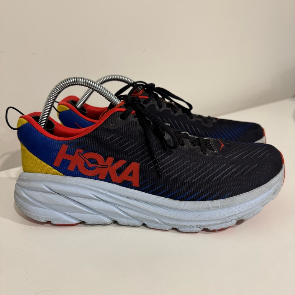 Hoka One One Mens Rincon 3 Black Dazzling Blue Size 11 D